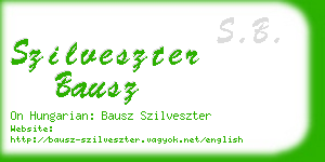 szilveszter bausz business card